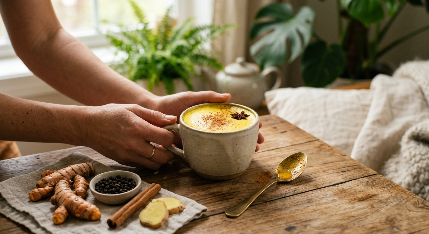 DIY Turmeric & Ginger Golden Milk: A Warming Remedy for Everyday Wellness botanical guide image