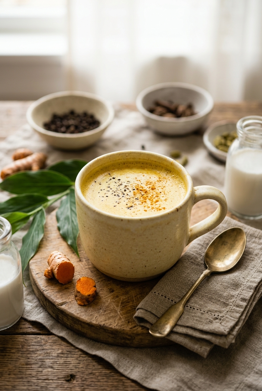Golden Turmeric Milk: A Traditional Wellness Remedy botanical guide image