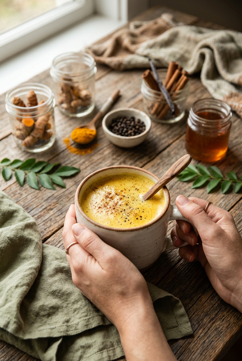 Golden Turmeric Milk: A Traditional Wellness Remedy botanical guide image