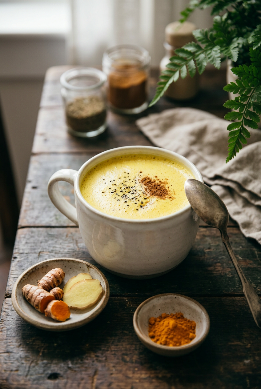 Golden Turmeric Milk: A Traditional Wellness Remedy botanical guide image