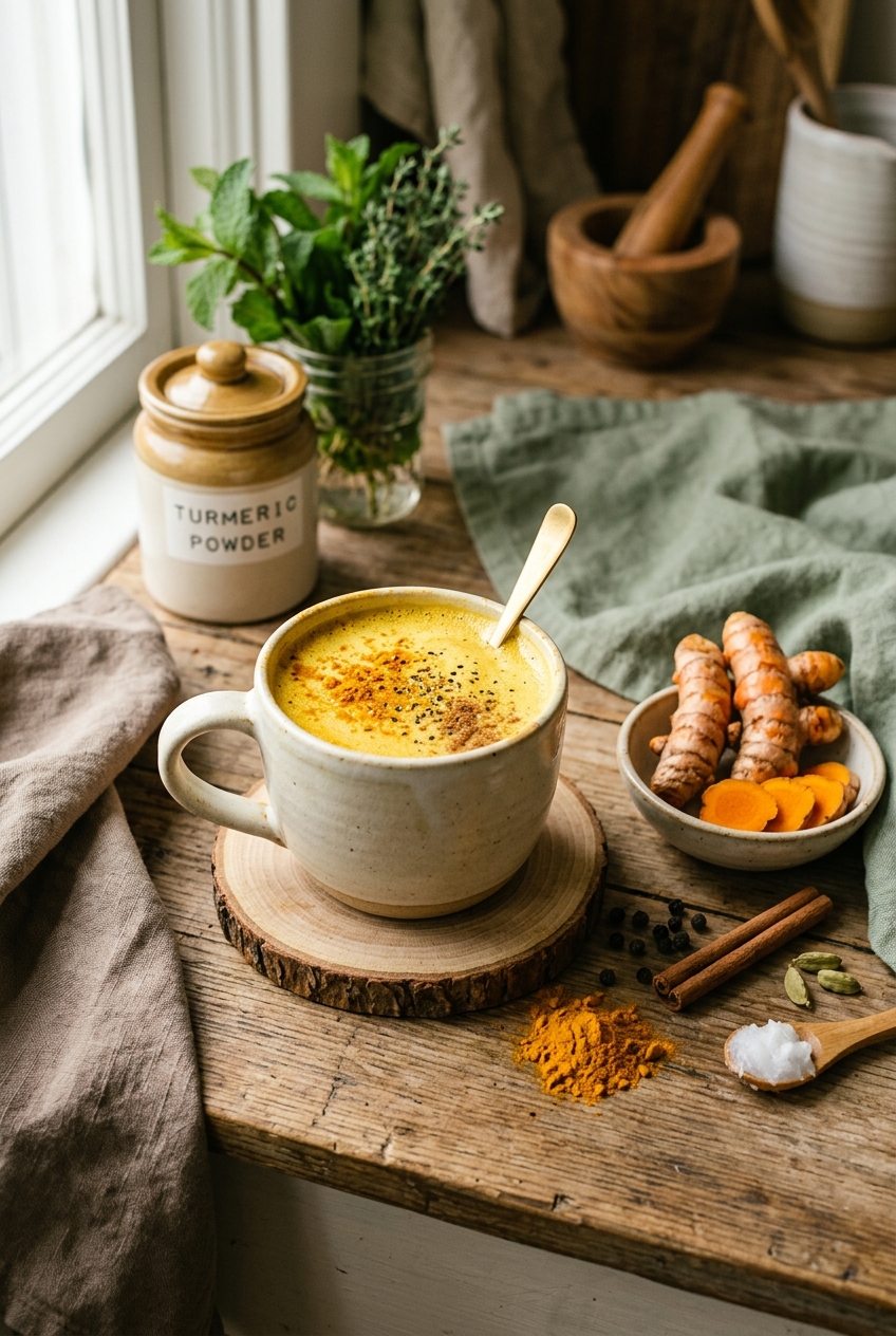 Golden Turmeric Milk: A Traditional Wellness Remedy botanical guide image